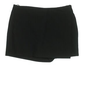NWT Zara Black Faux Warp Skort